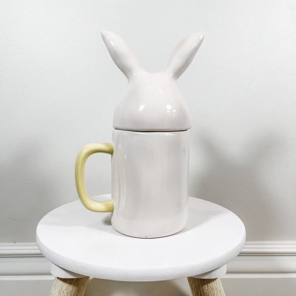 Rae Dunn Easter coffee mug and bunny topper - Picture 3 of 4